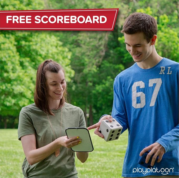 Play Platoon Lawn Dice - Giant Wooden Yard Dice Game for Playing Endless Outdoor Games