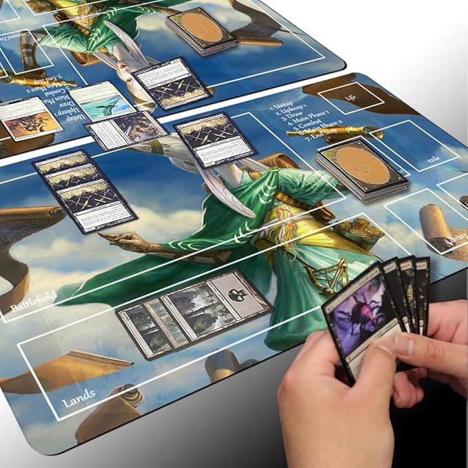 Board Game MTG Playmat Games Size 60X35 cm CCG Compatible for TCG RPG CCG Play mats (Tamiyo,-The-Moon-Sage-Zone)