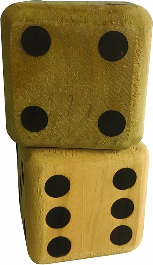 5 Giant Wood Dice Giant Game