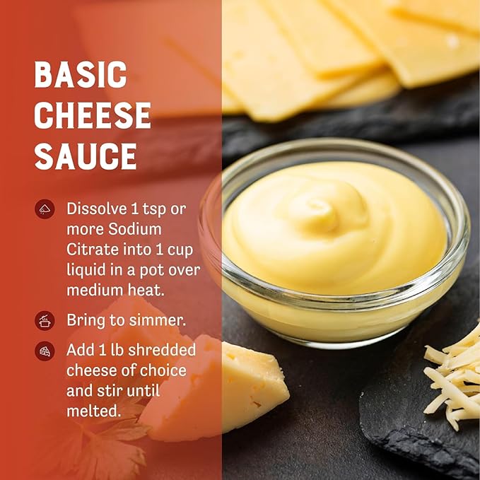 Judee’s Sodium Citrate 5 lb - Non-GMO, Keto-Friendly - Gluten-Free & Nut-Free for Molecular Gastronomy Cooking - Emulsifier for Cheese Sauce - Serves as Preservative - Sodium Citrate Food Grade