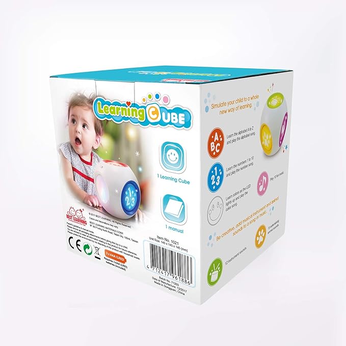 BEST LEARNING Learning Cube - Educational Musical Activity Center Block for Infants Babies Toddlers 6-12 Month and up - Toys for 1 Year Old - First Birthday Present for Boy and Girl