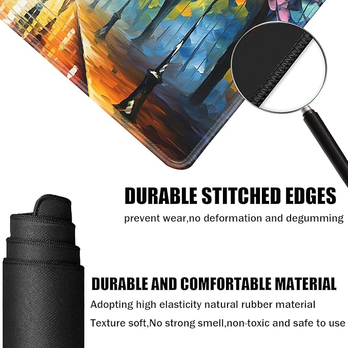 Board Game for TCG Playmat Table Mats Games Size 60X35 cm Mousepad Compatible for MTG RPG CCG Trading Card Game Play mats with 6 Dice (Playmat 144) Abstract Painting