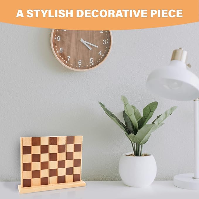 4 in A Row - Handcrafted Beechwood Four in A Row, Elegant Chess-Like Design Lawn Game As Table Decor, Outdoor for Family Play at Beach, Park, Back Yard and Lawn