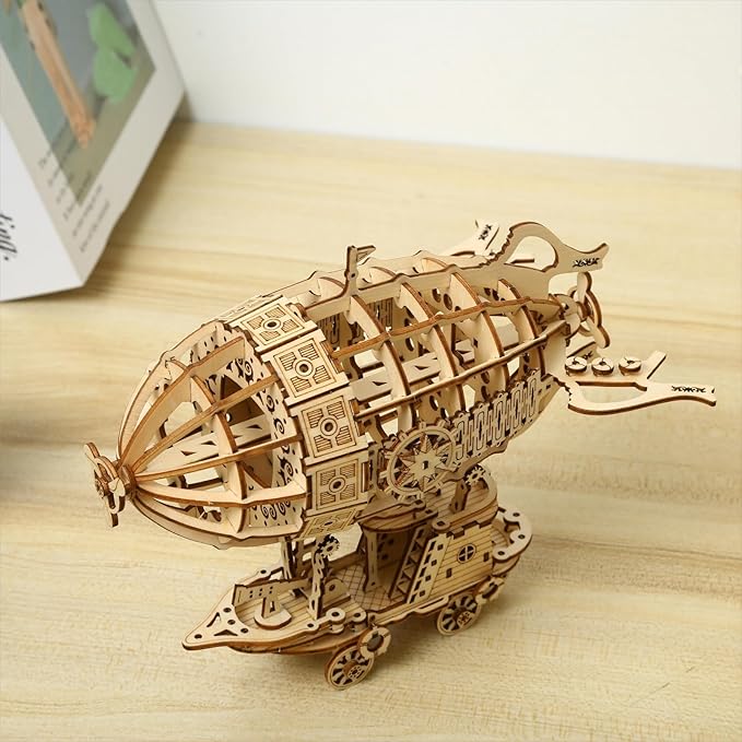 3D Wooden Puzzles Airship Model Kits, Brainteaser and Puzzle for Christmas/Birthday,Gifts for Adults and Teens to Build Combination