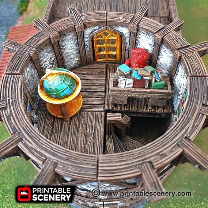 3DEGOS Library Furniture Set DND Terrain 28mm for Dungeons and Dragons, D&D, Pathfinder, Warhammer 40k, RPG, Miniatures, Age of Sigmar, Tabletop, D and D, Dungeons and Dragons Gifts