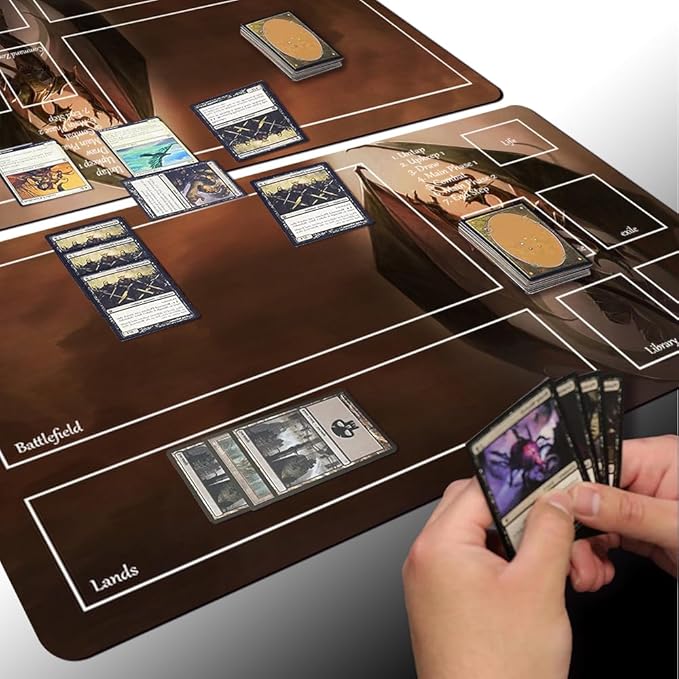 Board Game MTG Playmat Games Size 60X35 cm CCG Compatible for TCG RPG CCG Play mats (Nicol-Bolas-2-Zone)