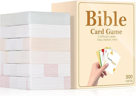 Bible Trivia Game 300 Cards, Perfect for Bible Study, Youth Groups and Church Gatherings, Fun Christian Trivia Game Cards for Adults and Family, A Great Christian Gift