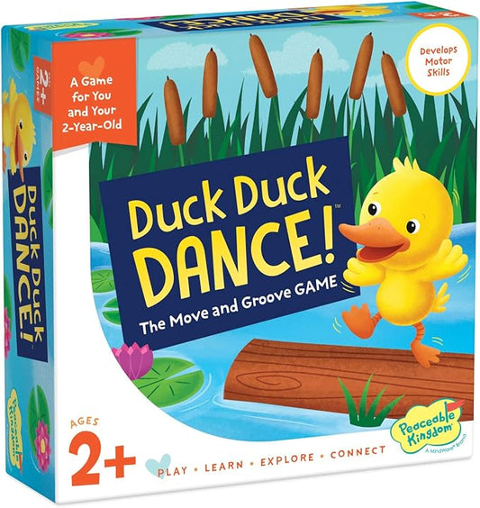 Peaceable Kingdom Games for Parents & Their 2-Year-olds: Duck Duck Dance - Toddler & Preschool Board Game of Moving Your Body & Following Directions