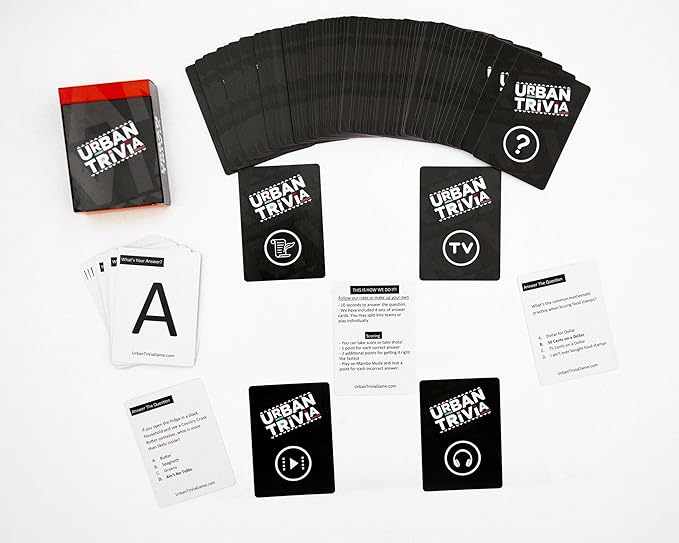 Urban Trivia Card Game - Black Culture, TV, Movies, Music, Sports & Growing Up Black