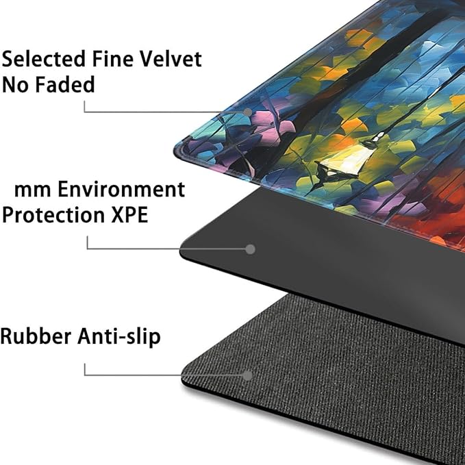 Board Game for TCG Playmat Table Mats Games Size 60X35 cm Mousepad Compatible for MTG RPG CCG Trading Card Game Play mats with 6 Dice (Playmat 144) Abstract Painting