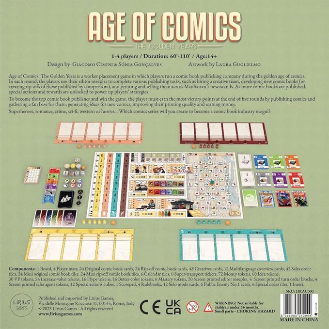 Age of Comics: The Golden Years | The Comic Book Publishing Game | Build Your Comic Empire During The Golden Age of Comics | Immersive Strategy Game for 1-4 Players, 60-110 Mins, Ages 14+