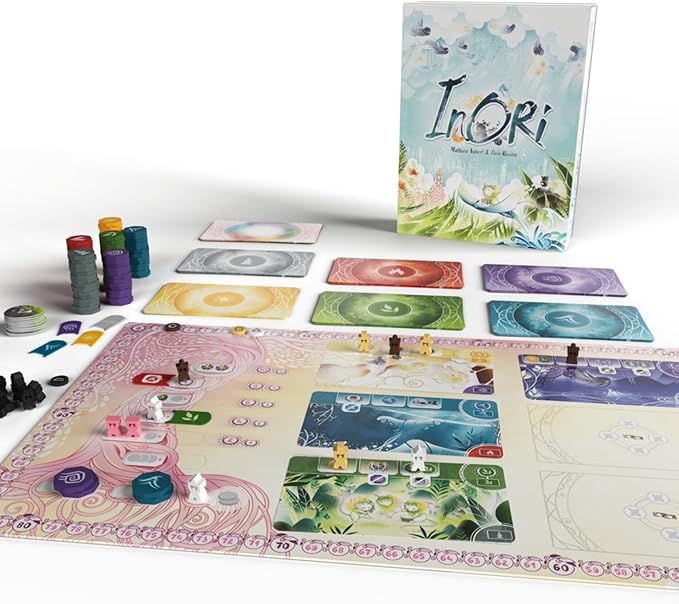 Inori Board Game - Cooperative and Competitive Worker Placement Strategy Game, Fun Family Game for Kids and Adults, Ages 10+, 2-4 Players, 40 Minute Playtime, Made by Space Cowboys