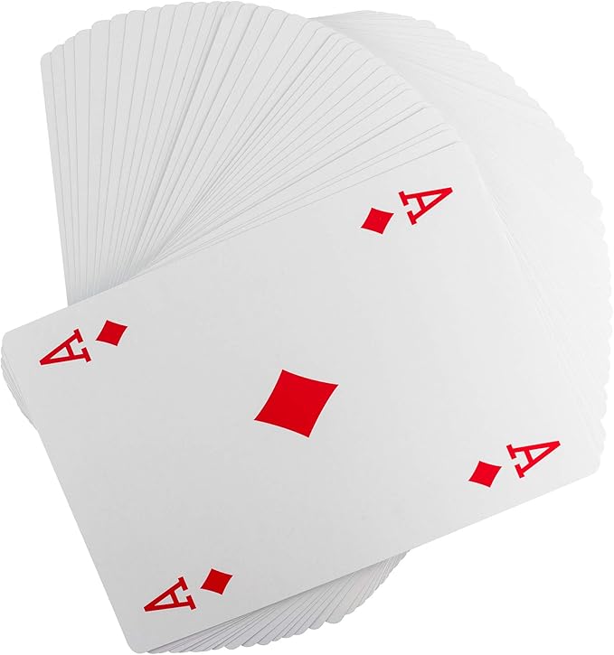 Super Z Outlet Giant Jumbo Deck of Big Playing Cards Fun Full Poker Game Family Party Set - Measures 10 x 14.5 Inches