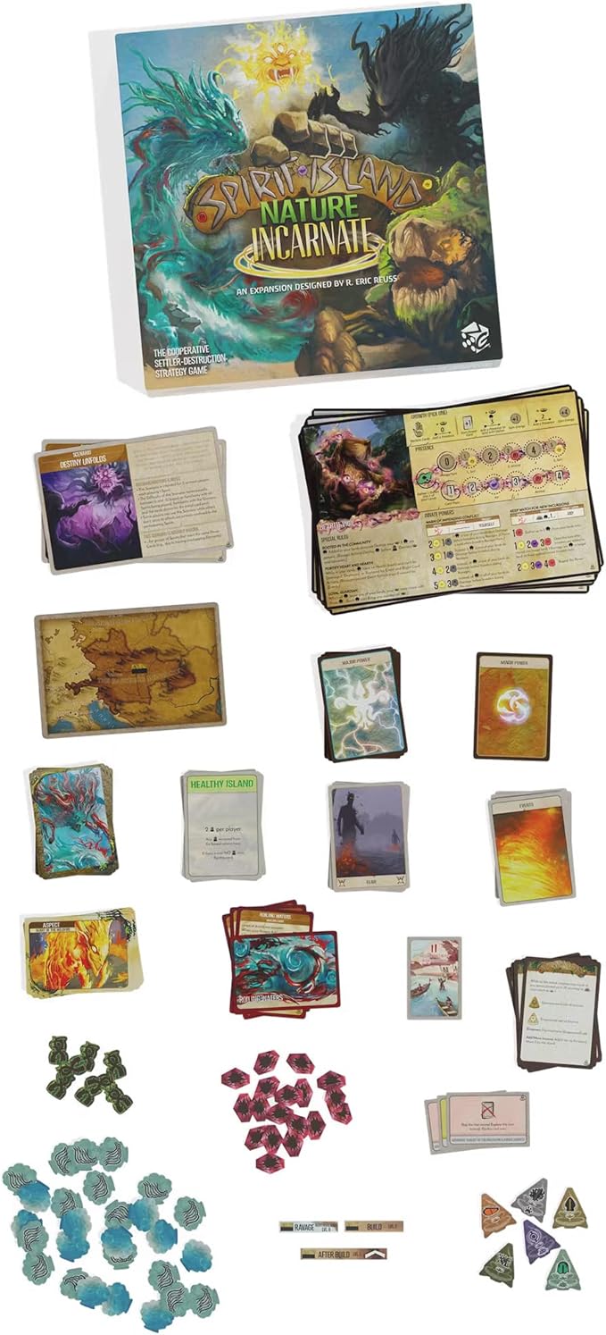 Greater Than Games | Spirit Island: Nature Incarnate | Cooperative Strategy Board Game Expansion | 1 to 6 Players | 90+ Minutes | Ages 14+