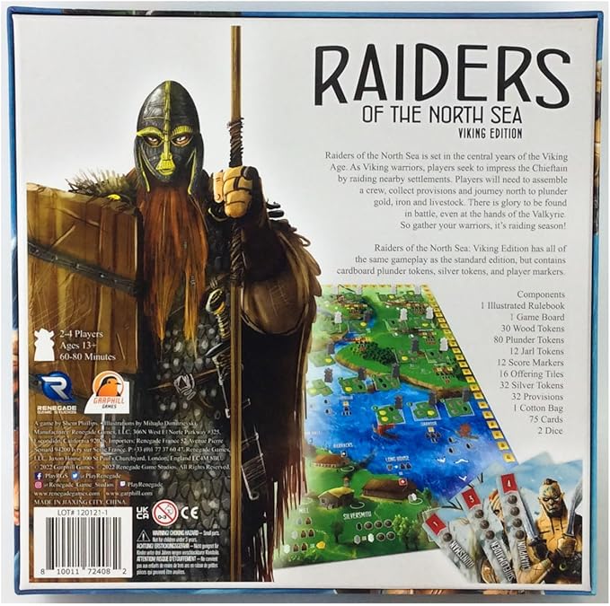 Renegade Games Studios: Raiders of The North Seas: Viking Edition, Strategy Board Game, 2 to 4 Players, 30 Minute Play Time, For Ages 12 and up