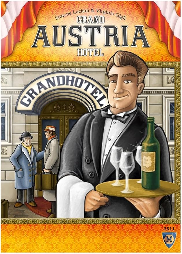 Games Grand Austria Hotel Board Game | Action Drafting Strategy Game for Adults and Kids | Ages 12+ | 2-4 Players | Average Playtime 60-120 Minutes | Made by Lookout Games