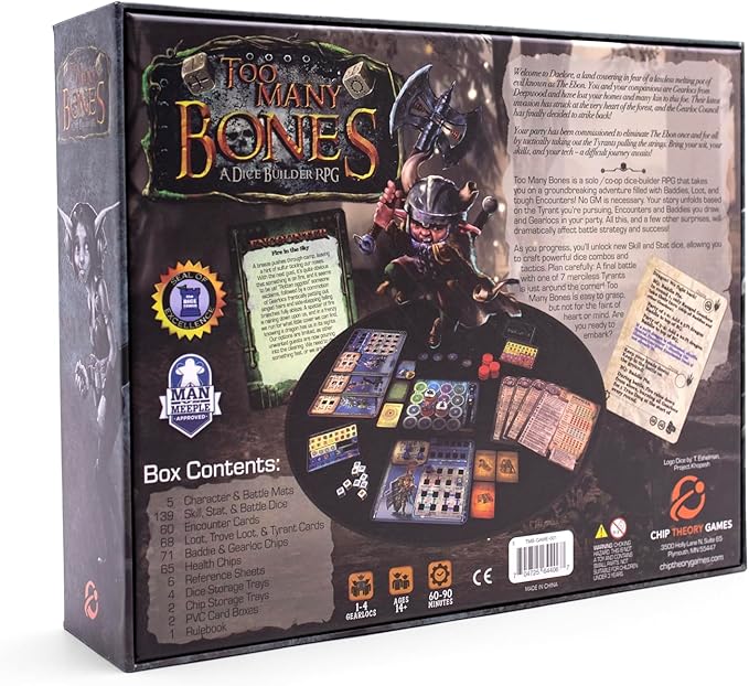 Chip Theory Games Too Many Bones Dice-Builder Roleplaying Game, Strategic Fantasy RPG Game for Adults, Teens Ages 14 and Up, 1-4 Players