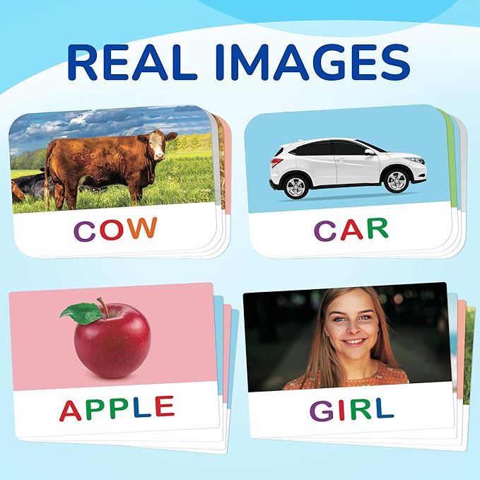 BenBen Spelling Games with Flash Cards, Montessori Toys for 3 4 5 6 Years Old Kids, Wooden Matching Letters Games, CVC Word Educational Learning Toys, Gift for Preschool Kindergarten