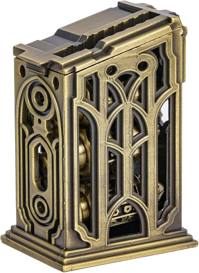 UDIXI Metal DND Bullet Dice Set, 7-Die Polyhedral Metal Dice Set with Unique Container for D&D, Role Playing Game or Other Tabletop Games(Ancient Bronze)