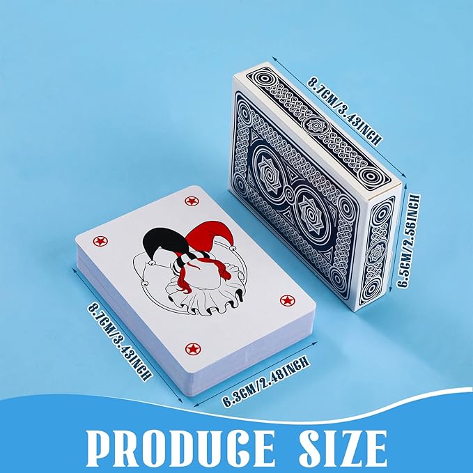 Zubebe 12 Pack Playing Cards Jumbo Index Large Print Deck of Cards Bulk in Vibrant Colors Poker Size, Standard Playing Poker Decks for Kids Adults Activities Party Supplies Canasta Games