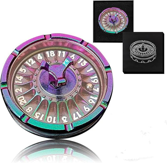 G20 Roulette Dice Spinner for DND Dice Set, 7-in-1 Dragon Metallic D&D Dice with Gift Case for Dungeons and Dragon Game, RPG Role Playing Table Game Gifts (Gradient)