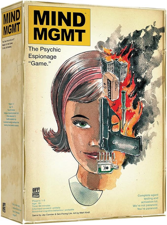 Mind MGMT: The Psychic Espionage Game - Strategic Deduction Board Game for 2-5 Players - Hidden Movement & Cooperative Play - Ages 14+