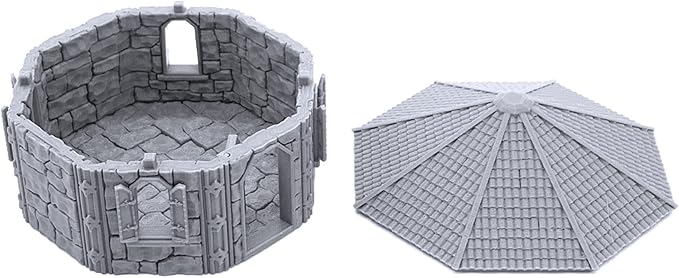 Dwarven House by Printable Scenery, 3D Printed Tabletop RPG Scenery and Wargame Terrain 28mm Miniatures