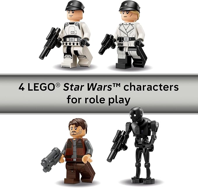 LEGO Star Wars Rebel U-Wing Starfighter Building Set - Includes Cassian Andor, Dedra Meero and K-2SO - Model Action Toy for Andor Fans - Birthday Gift Idea for Boys, Girls, Kids, Ages 8+ - 75399