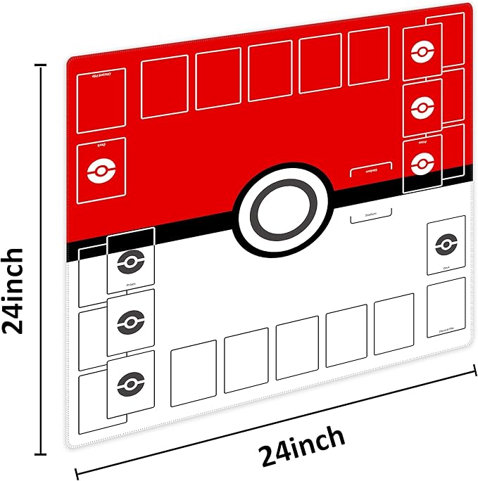 Playmat for Trading Card Game – 2-Player Trainer Mat with 37 Damage Counters and Professional Storage Bag
