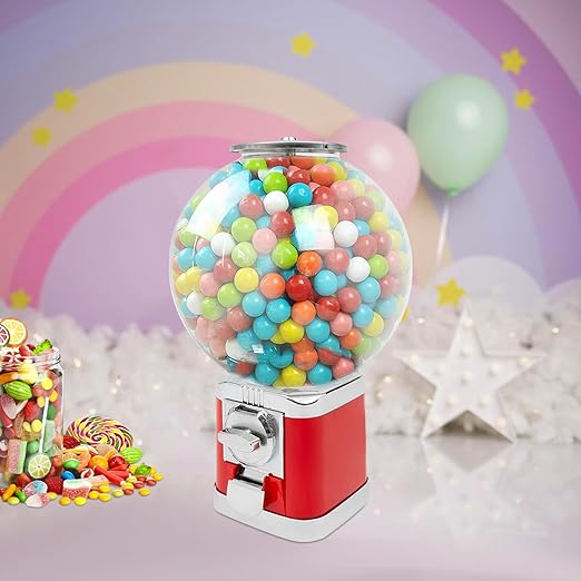 Vending Machine, 1.26 in Ball Bulk Vending Machine Classic Bubble Capsule Toys Dispenser, Commercial Candy Gumball Machine for Game Stores and Retail Stores