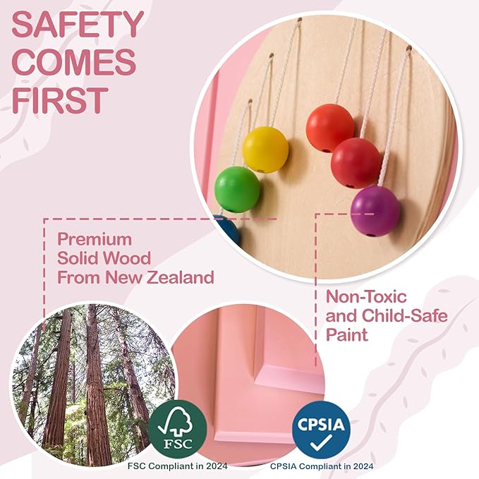 Monläurd® Hippo Montessori Busy Board, Sensory Board, Educational Toys, Sensory Wall Panel, Wall Toys, Daycare Furniture, Playroom Furniture, Learning Toys, Boys and Girls 6 M+