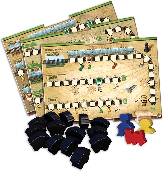 Z-Man Games Ultimate Railroads Board Game | Worker Placement Strategy Game | Train Route-Building Game for Adults and Kids | Ages 12+ | 1-4 Players | Average Playtime 90-120 Minutes
