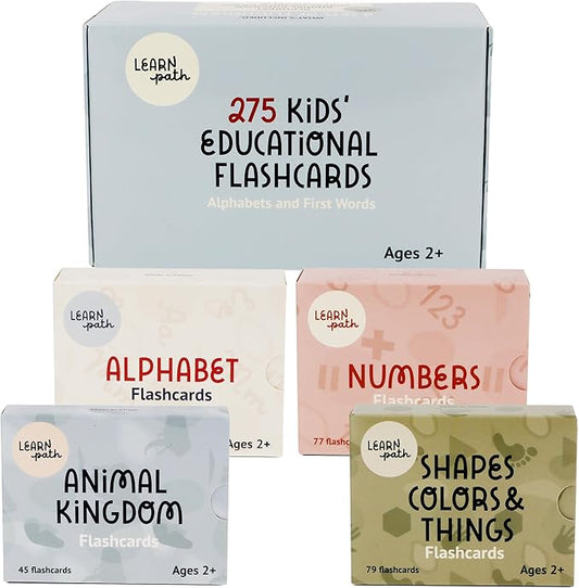 Toddler Flash Cards for Ages 2+ - Real Image 470 Flash Cards for Toddlers 3-5 Years with Illustrations, Alphabet, First Words, Numbers, Colors, Shapes & Math Symbols