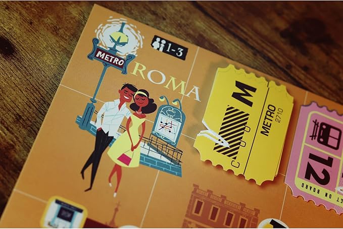 IELLO: Get On Board: Paris & Rome - A Clever Flip & Write Board Game, Create The Best Metro Line in Two Cities, Ages 8+, 1-5 Players, 30 Mins