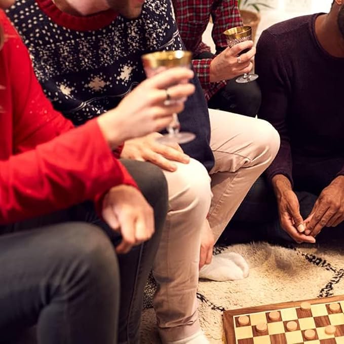 Checkers Pieces -Backgammon Pieces-Dark Brown/Natural 15tablets Each (30mm/1.2in)