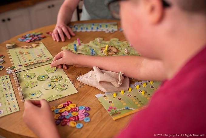 Gnome Hollow Board Game, Thematic Gnome and Garden Tile Laying & Worker Placement Strategy Game for All Ages, Beautiful Art and Game Design by Ammon Anderson, Ages 12+, 2-4 Players, 45+ Min Play Time