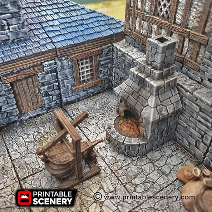3DEGOS Smithy Tools Blacksmith Furniture Set DND Terrain 28mm for Dungeons and Dragons, D&D, Pathfinder, Warhammer 40k, RPG, Miniatures, Age of Sigmar, Tabletop, D and D, Dungeons and Dragons Gifts