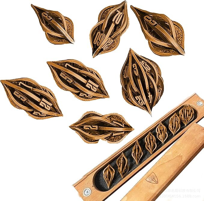 Thyggzjbs The Arcanum Dice Set for Table Games,3D Printed Carved Metal Dice Set Hollow Polyhedral DND RPG MTG Game Dice Set,Creative Craft Decoration,dice Game for Families and Friend (Ancient Gold)