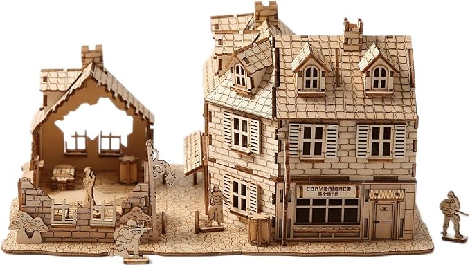 3D Wooden Puzzles War Zone 1942: Lane Warfare Model Kits, Brainteaser and Puzzle for Christmas/Birthday,Gifts for Adults and Teens to Build Combination