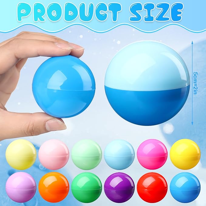 120 Pcs 2 Inch Empty Vending Machine Capsules Colored Round Capsules Toy Bulk Gumball Machines Plastic Balls Small Plastic Containers for Easter Party Favor Themed Gift (Novelty Color)