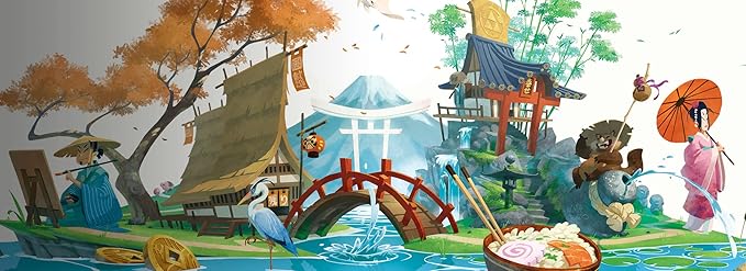 Tokaido Deluxe Board Game - Travel Adventure Strategy Game for Ages 8+, 2-5 Players, 45 Min Playtime by Funforge