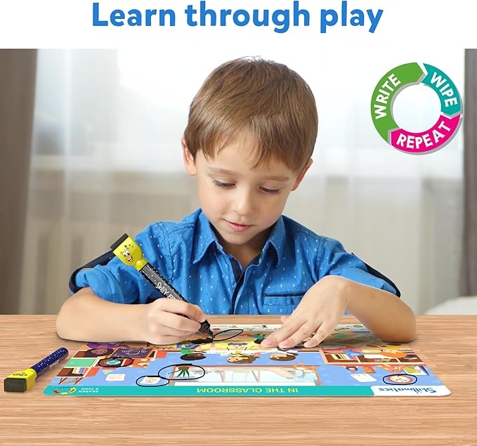 Skillmatics Search and Find Megapack Educational Game - Reusable Preschool Learning Activities, Perfect for Toddlers & Kids Who Love Toys, Art & Crafts, Builds Vocabulary, Gifts for Ages 3, 4, 5, 6