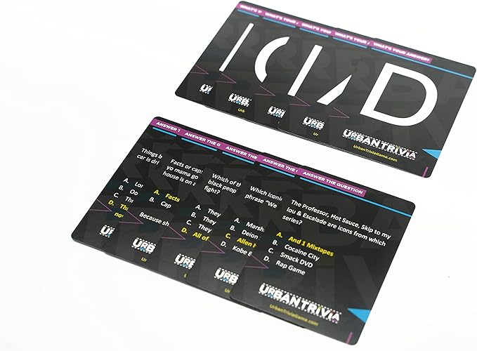 Urban Trivia Card Game - Black Culture, TV, Movies, Music, Sports & Growing Up Black