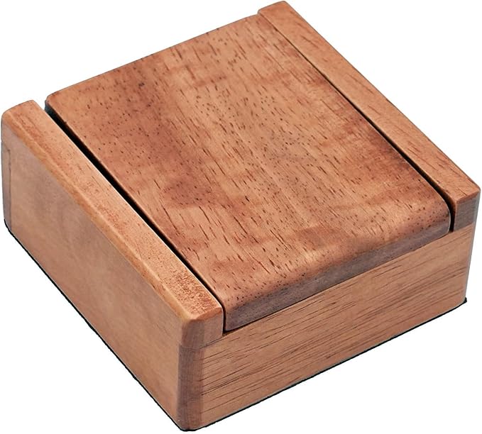 WE Games Wooden Dice Box with 8 Wooden Dice (19mm), Compact Wooden Dice Game Set with Instructions for 10 Classic Dice Games, Travel Games for Adults, Box with Magnetic Enclosure