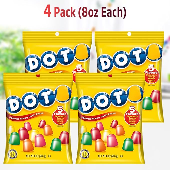 Assorted Original Gummy Candy, 2lb Pack of Dots-Candy Bulk, Ideal for Sharing with Family, Friends or Coworkers, Perfect Bags of Candies for Parties, Events, Buffets and Everyday Snacking