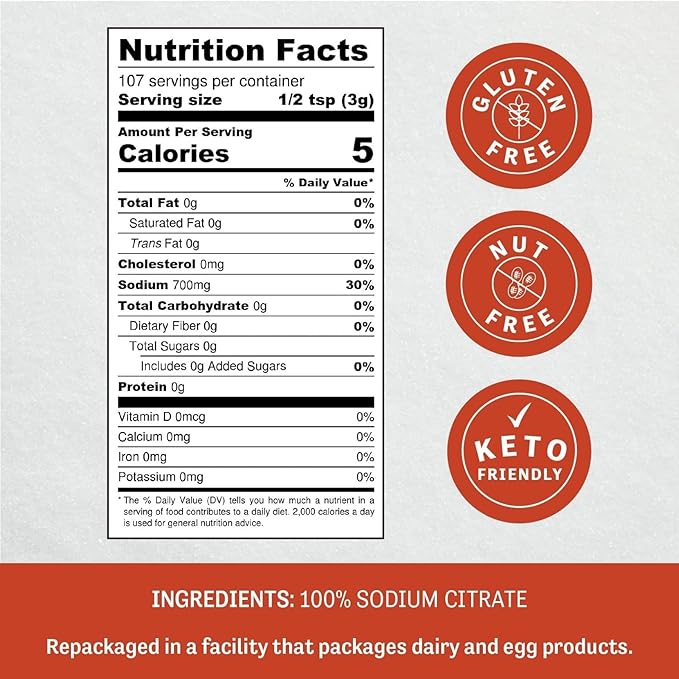 Judee’s Sodium Citrate 11.25 oz - 100% Non-GMO, Keto-Friendly - Gluten-Free and Nut-Free - Food Grade - Great for Molecular Gastronomy Cooking - Emulsifier for Cheese Sauce - Serves as Preservative