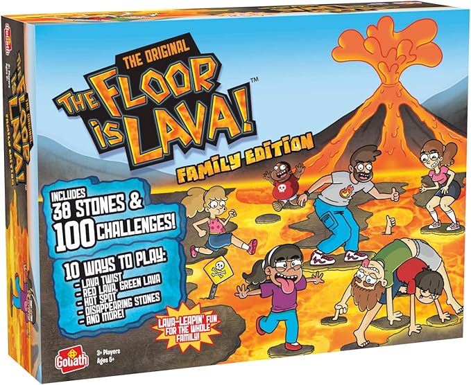 The Original The Floor is Lava! Family Edition - Interactive Game for Kids and Adults - Promotes Physical Activity - Indoor and Outdoor Safe