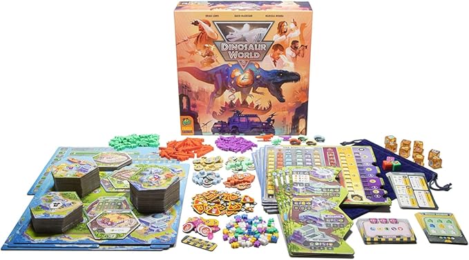 Dinosaur World Board Game Draft, Build, and Explore Your Dino Park for Victory! Strategy Game for Kids and Adults, Ages 8+, 1-4 Players, 60-120 Minute Playtime, Made by Pandasaurus Games