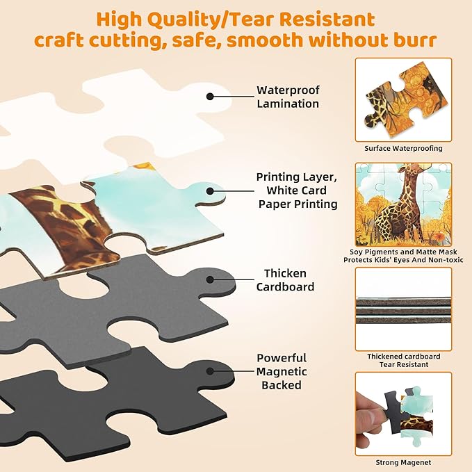 Puzzles for Kids Ages 3-5 36 Pieces Kids Puzzle 4-6 Travel Puzzles Ages 4-8 Animal Airplane Car Road Trip Activities Games Toys Girls and Boys Gift