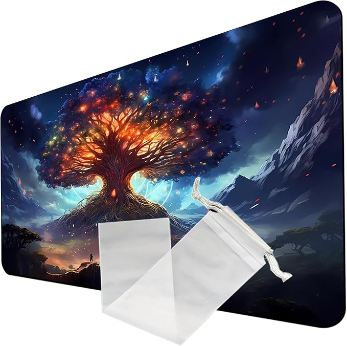 MTG Playmat, Game Play Mat for MTG TCG 24 x 14 inches Trading Card Inked Game Playmats with Storage Bag Smooth Rubber Surface Battle Game